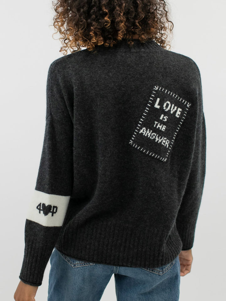 Cashmere Crewneck Sweater #CHARCOAL