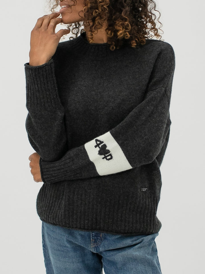 Cashmere Crewneck Sweater #CHARCOAL