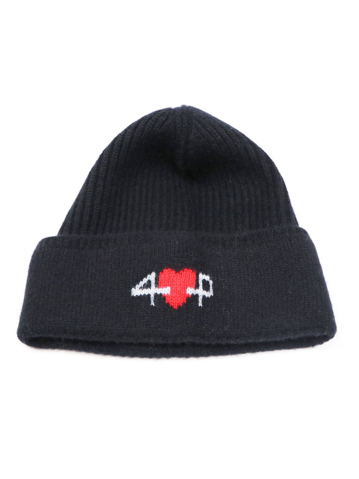 Ribbed Cashmere Beanie #BLACK