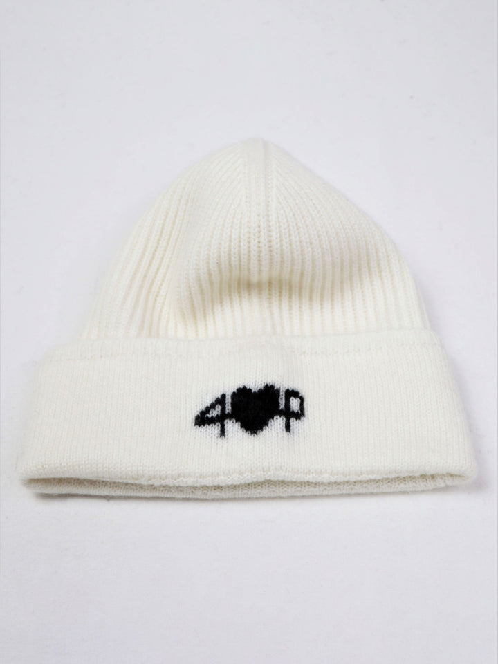 Ribbed Cashmere Beanie #PEARL