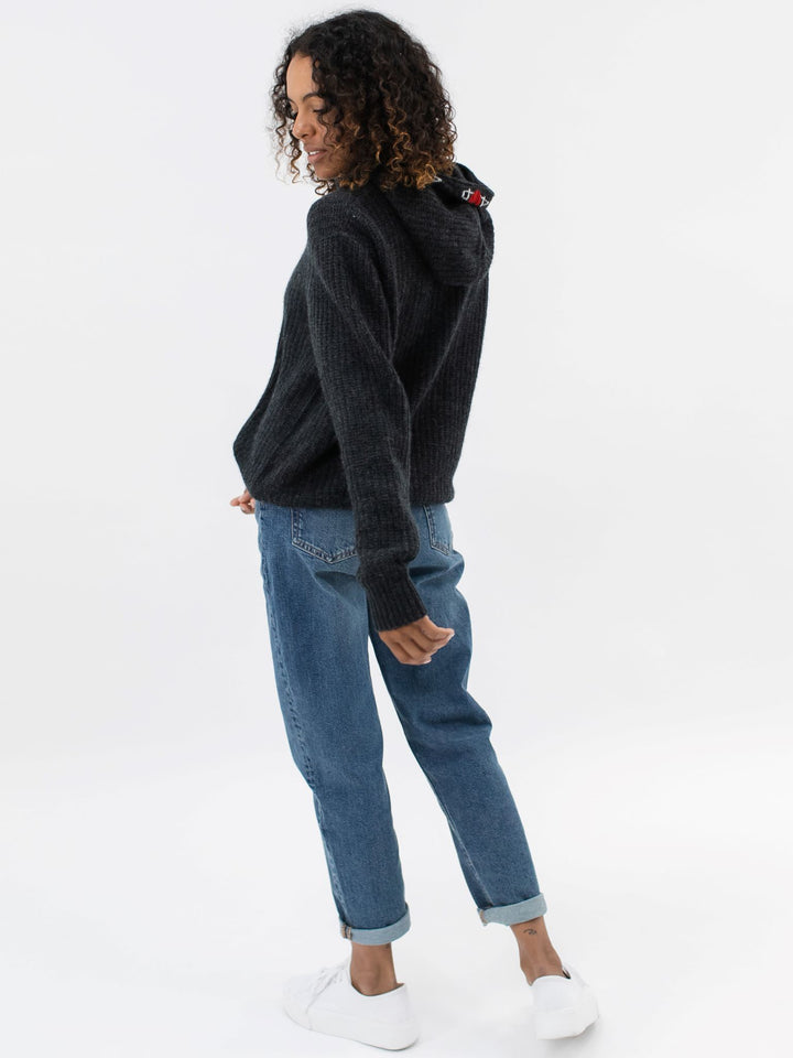 Women Cashmere Hoodie #CHARCOAL