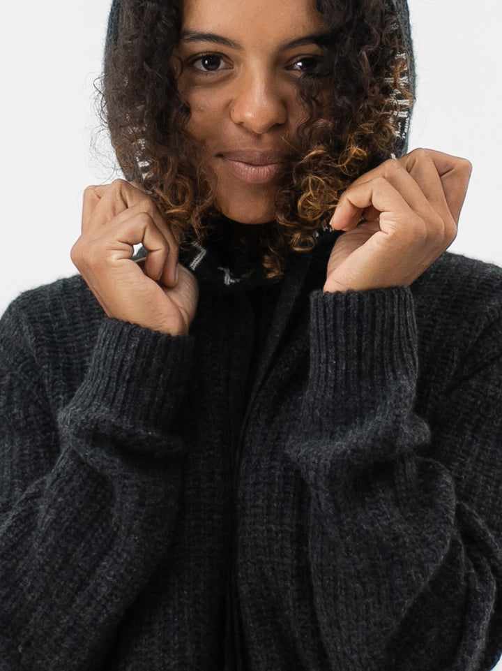 Women Cashmere Hoodie #CHARCOAL