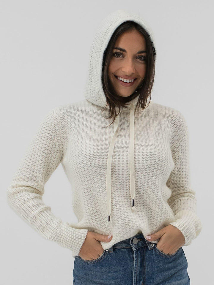Women Cashmere Hoodie #PEARL