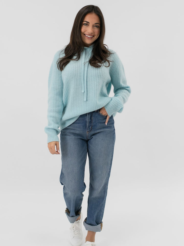 Women Cashmere Hoodie #SKY