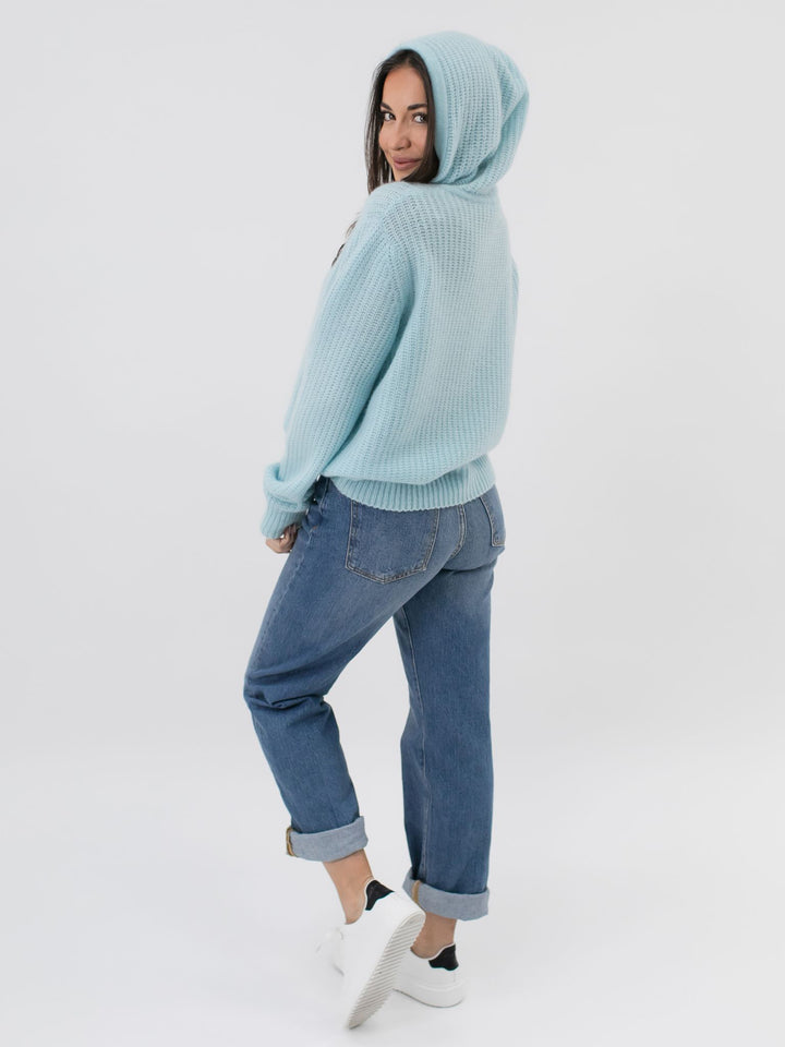 Women Cashmere Hoodie #SKY