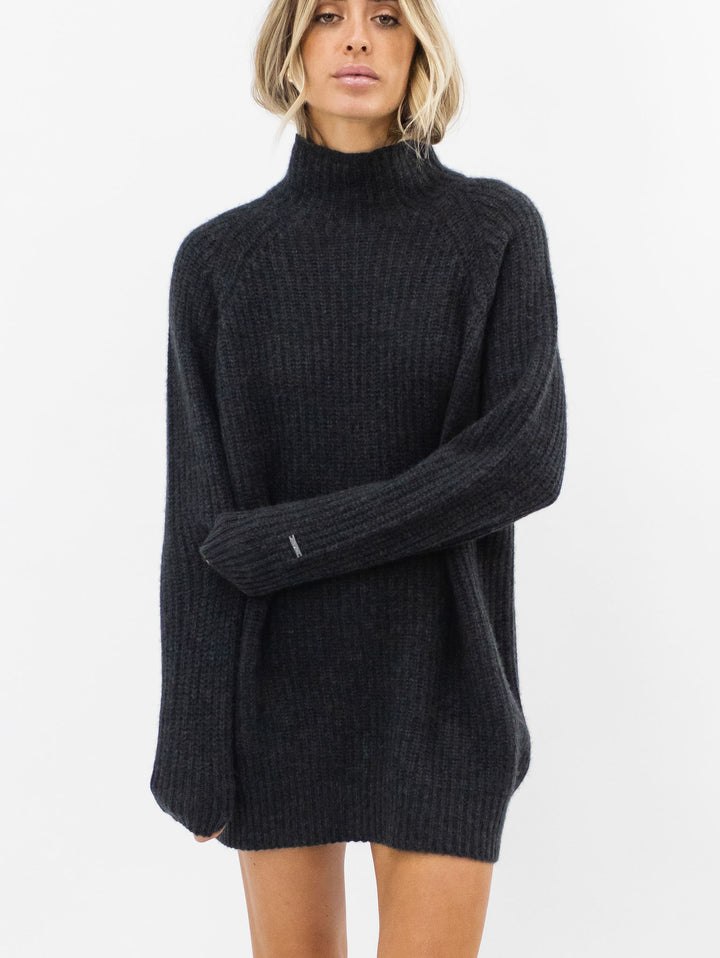 Oversized Cashmere Sweater #CHARCOAL