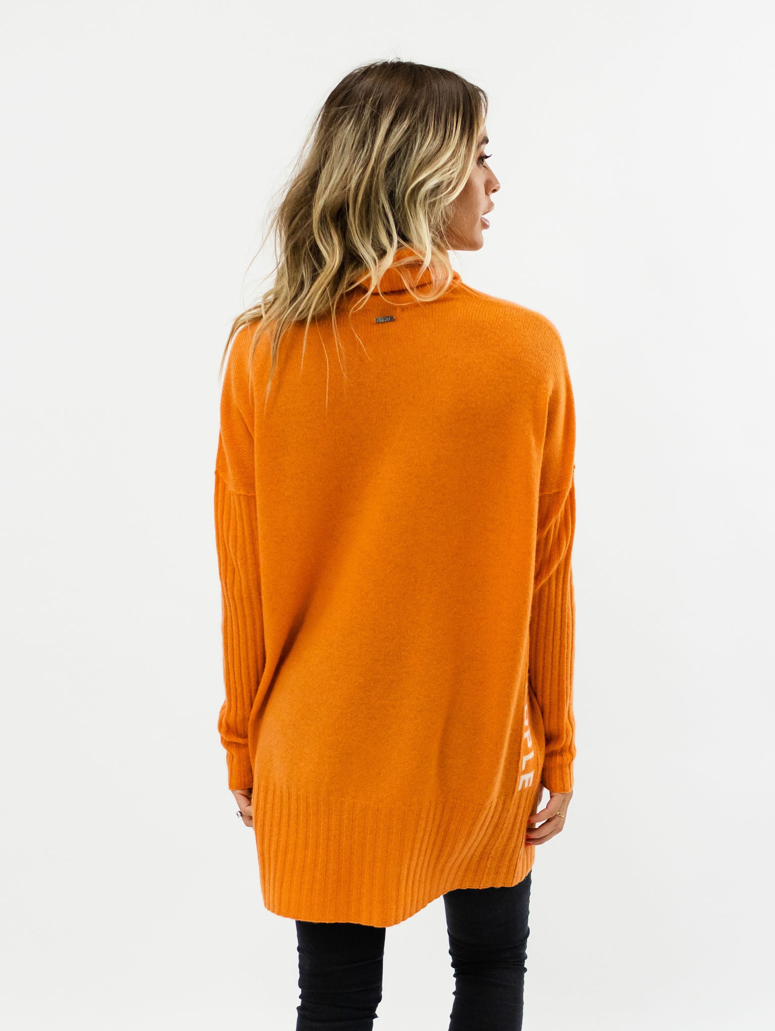 Long Cashmere Turtleneck Sweater