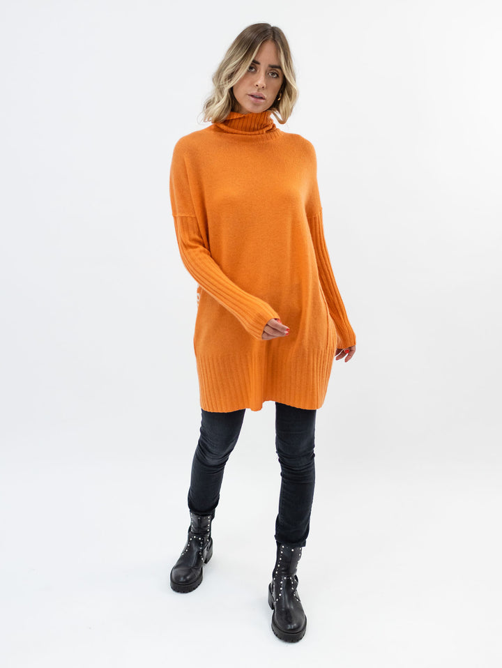 Long Cashmere Turtleneck Sweater #CLEMENTINE