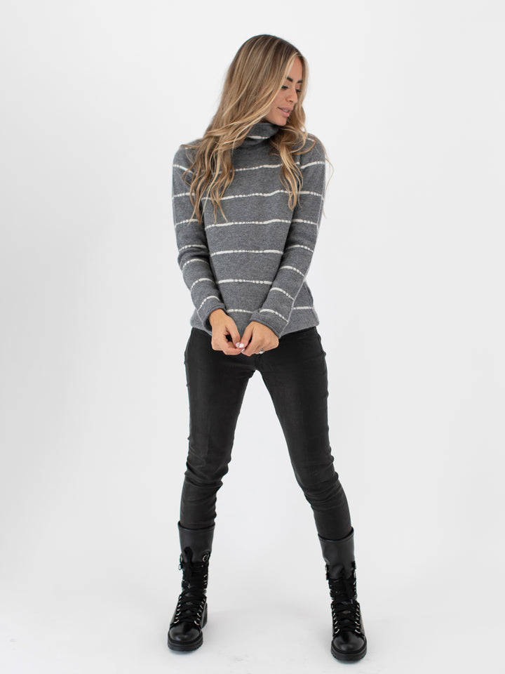 Loose Fit Cashmere Turtleneck #SKY GREY