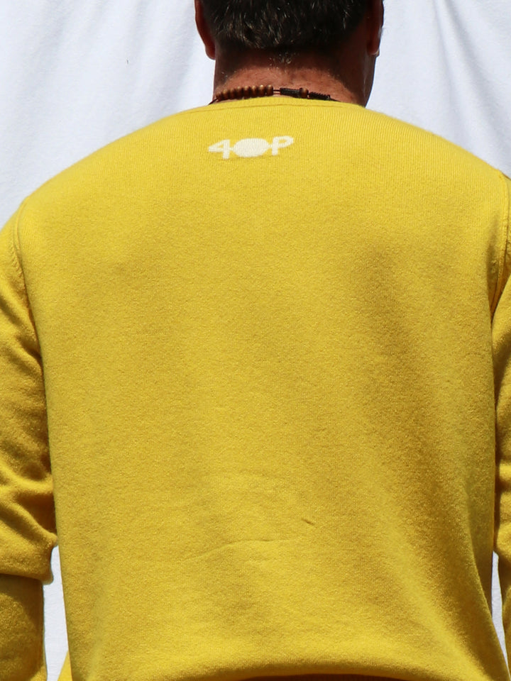 Men's Classic Cashmere V-Neck #SUNFLOWER