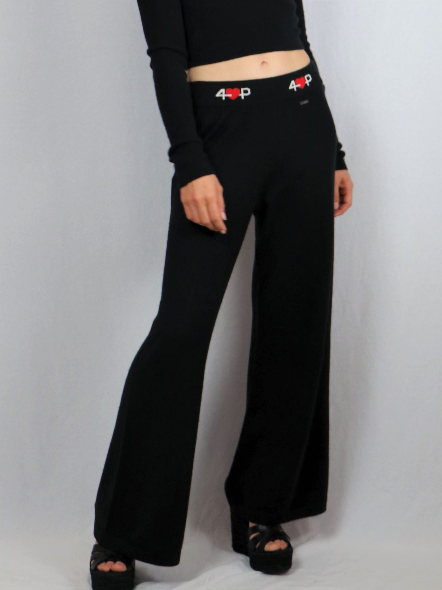 Fluid Wide Legs Cashmere Pants