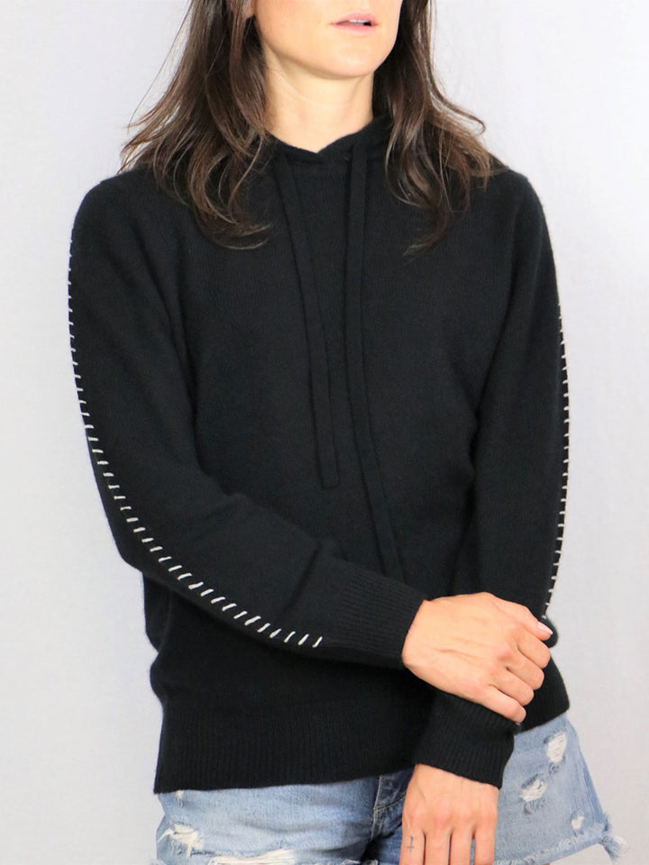 Lightweight Cashmere Hoodie #BLACK