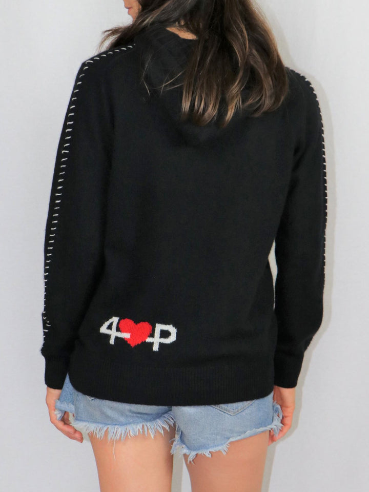 Lightweight Cashmere Hoodie #BLACK