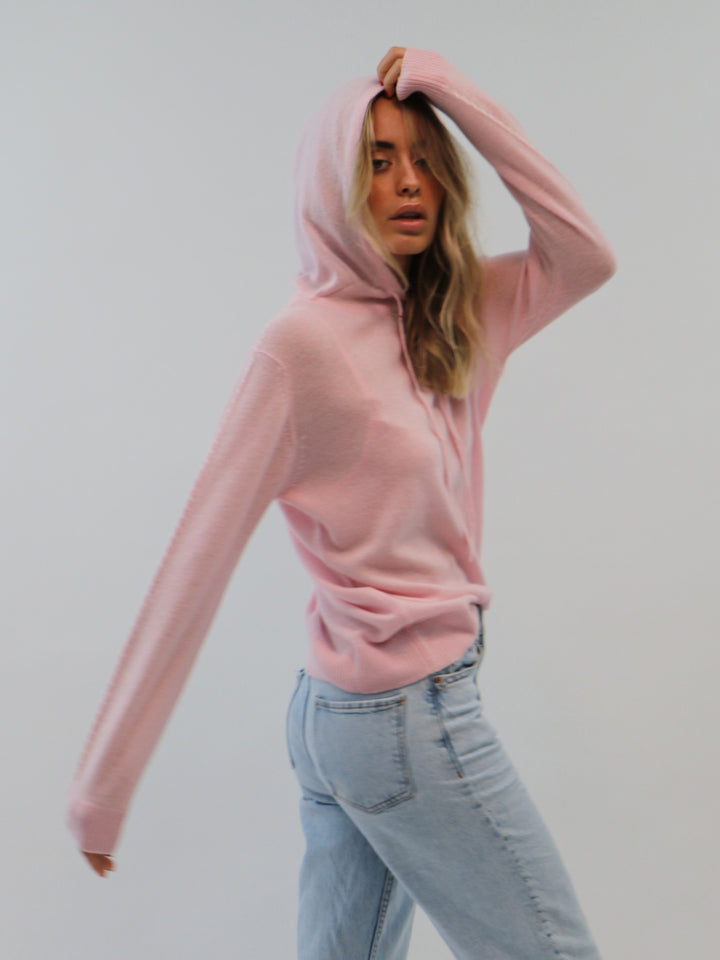 Lightweight Cashmere Hoodie #PETAL
