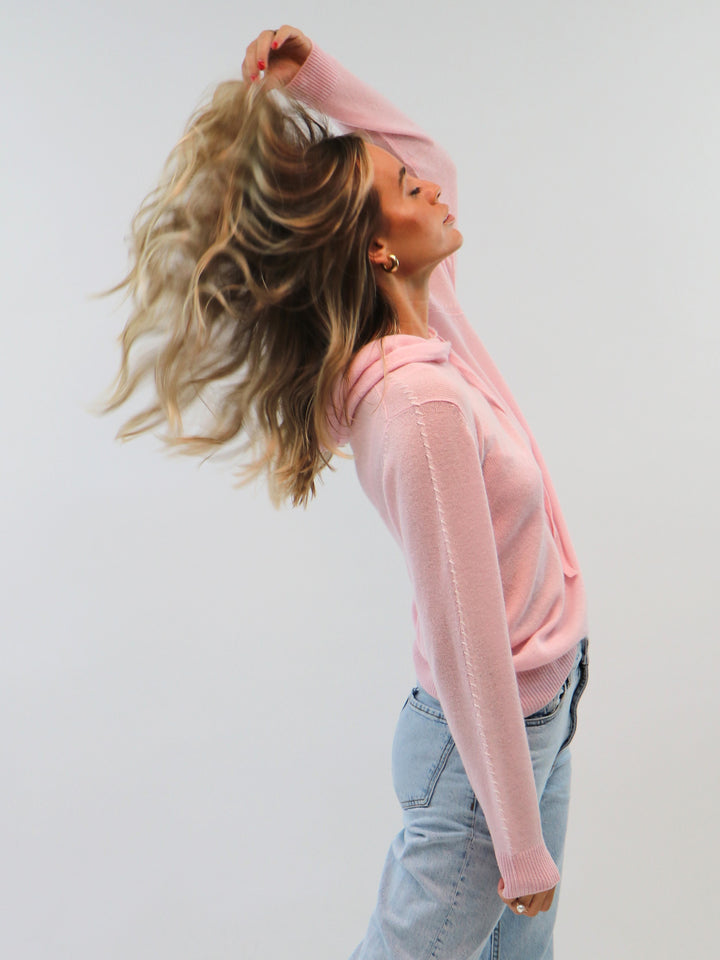 Lightweight Cashmere Hoodie #PETAL