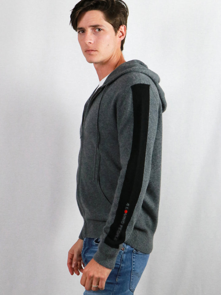 Men's Cashmere Zip Up Cardigan