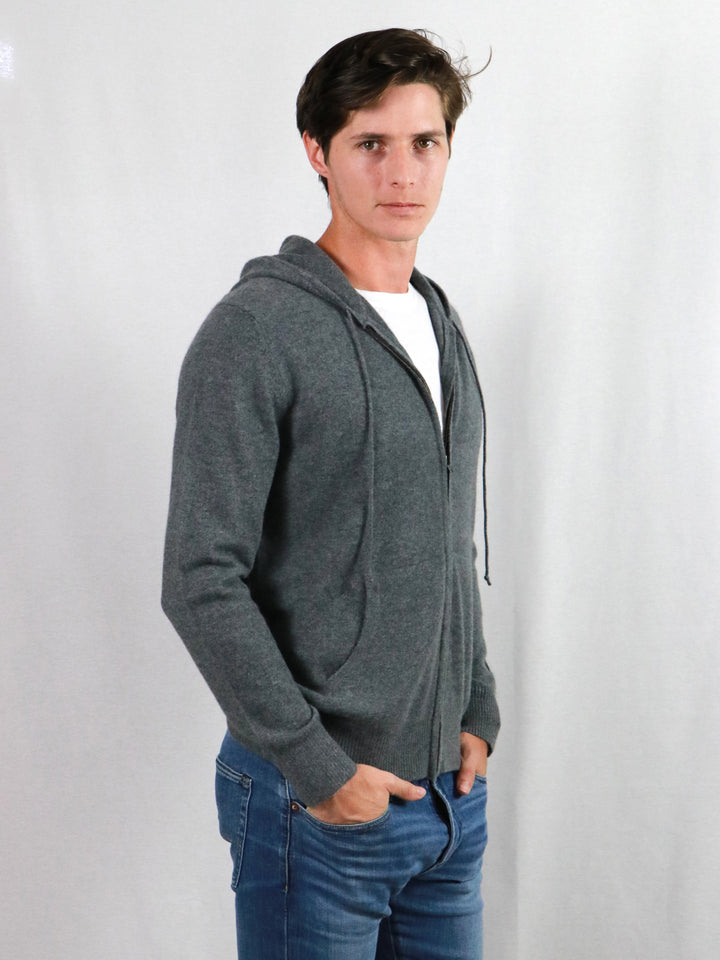 Men's Cashmere Zip Up Cardigan