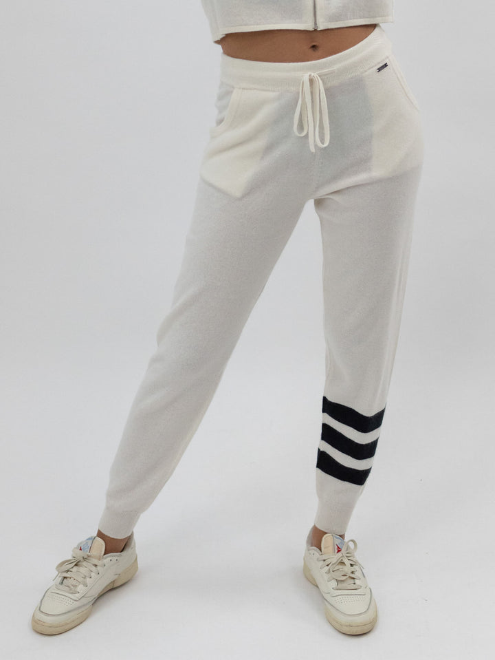 Light Weight Cashmere Women Sweatpants with Drawstring #PEARL