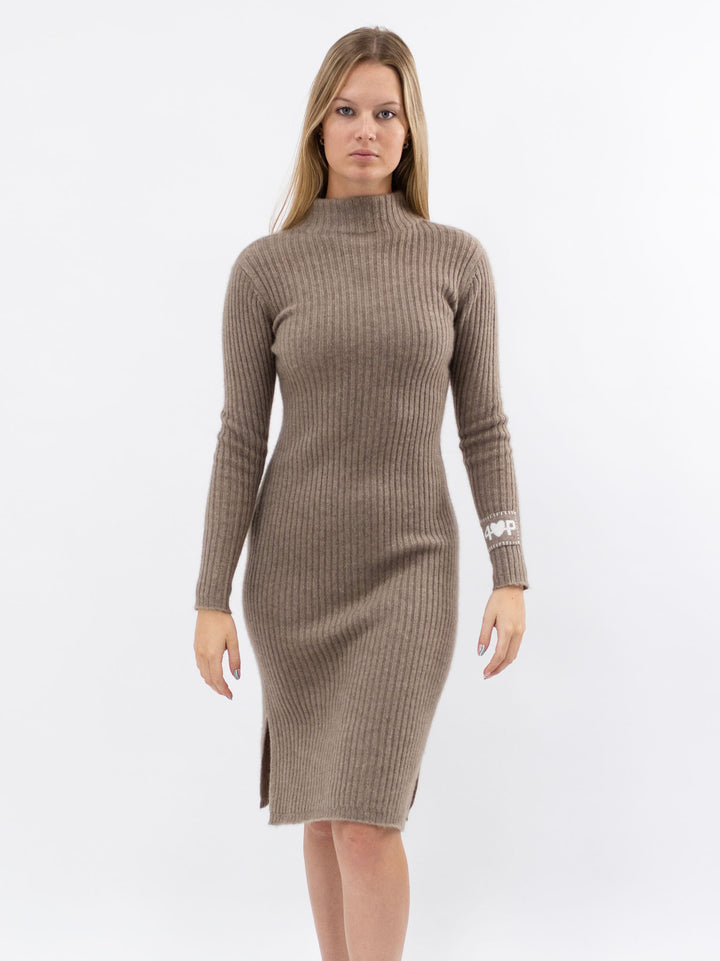 Ribbed Cashmere Dress #FAWN