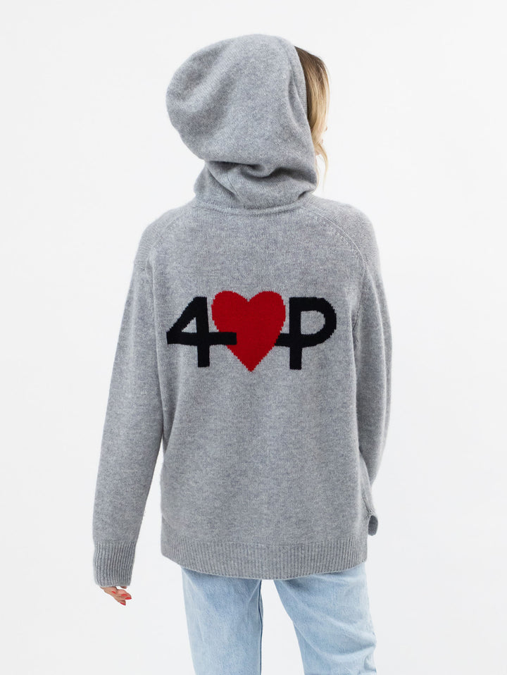 Cashmere Hooded Sweatshirt #SOFT GREY
