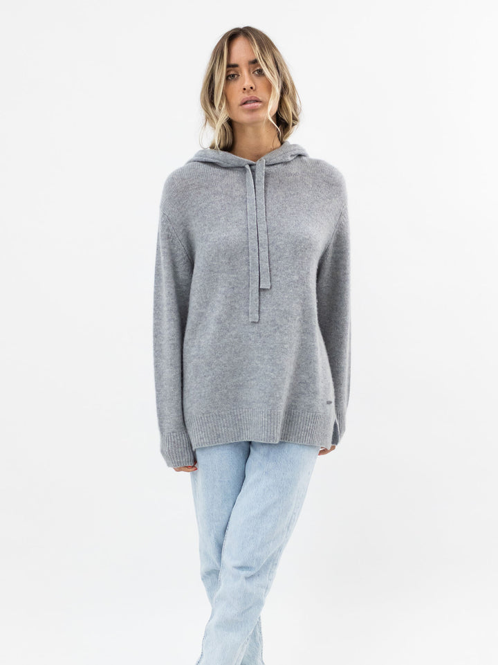 Cashmere Hooded Sweatshirt #SOFT GREY