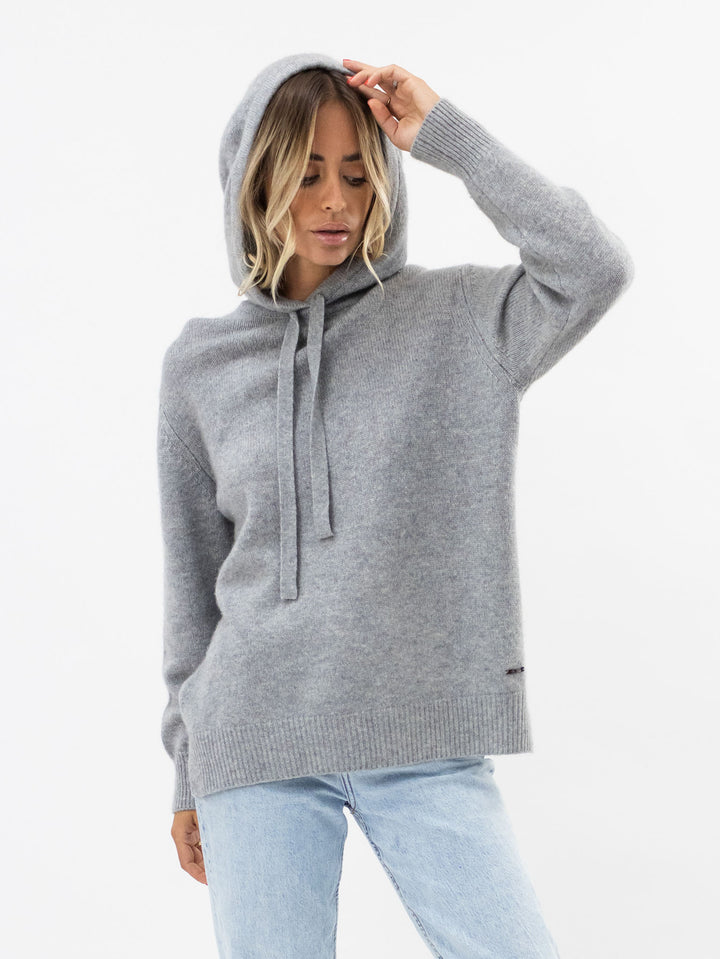 Cashmere Hooded Sweatshirt #SOFT GREY