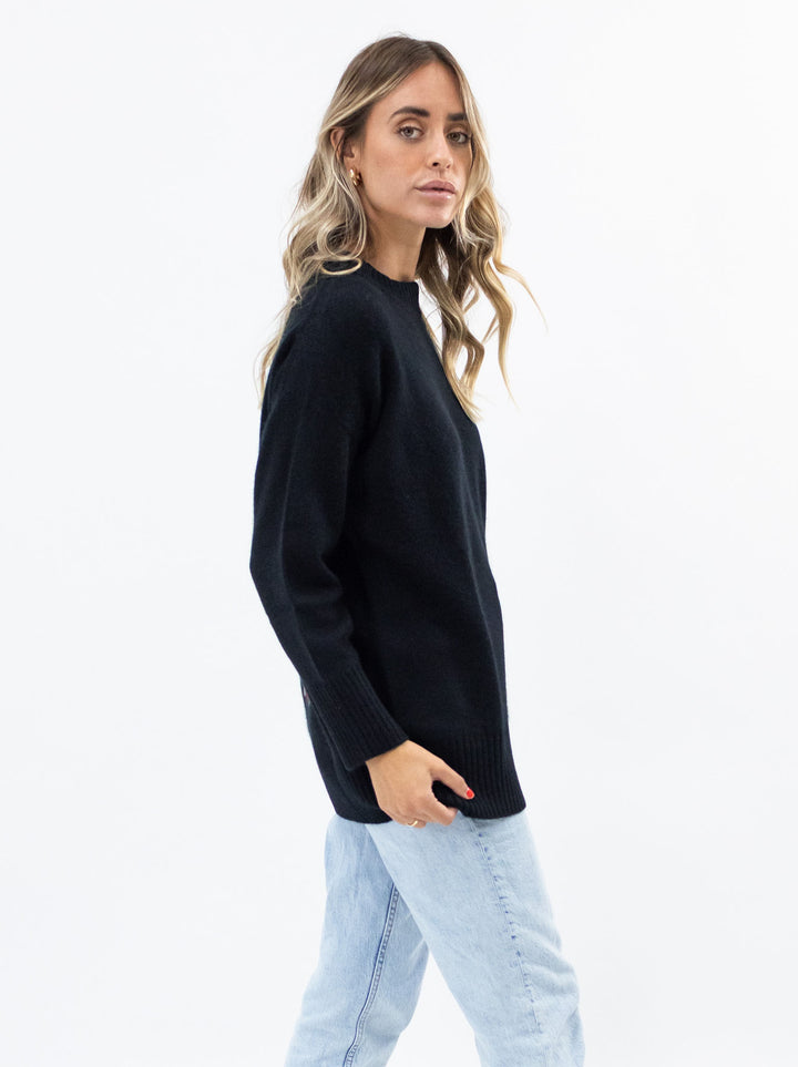 Cashmere Crewneck Sweater #BLACK