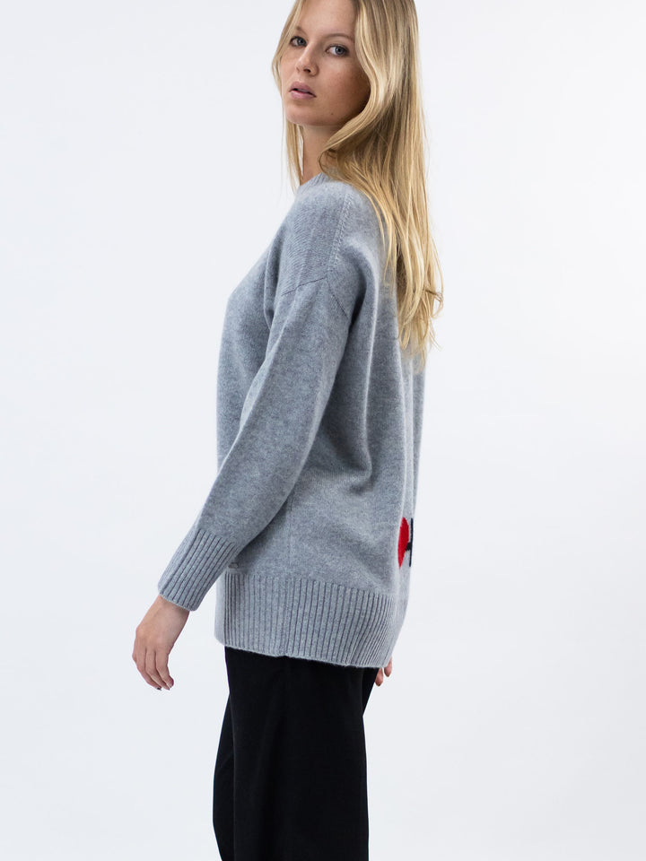Cashmere Crewneck Sweater #SOFT GREY