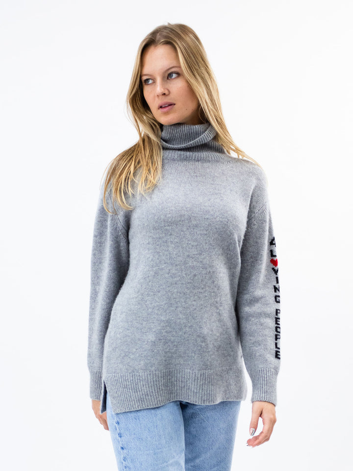 Cashmere Turtleneck #SOFT GREY