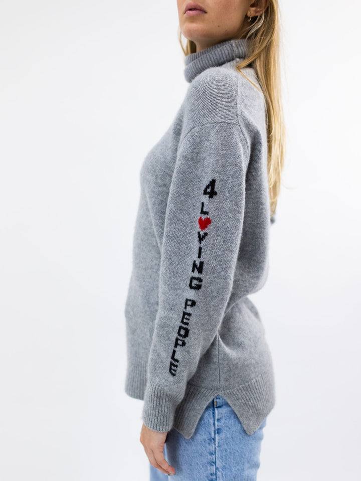 Cashmere Turtleneck #SOFT GREY