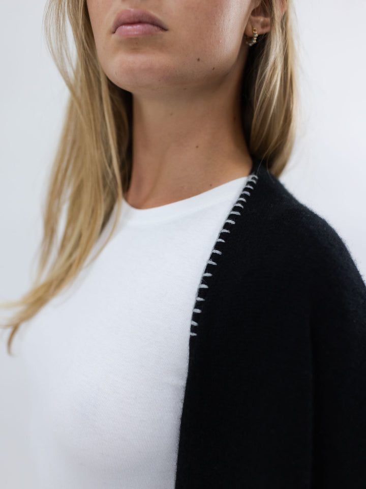 Cashmere Long Open Cardigan #BLACK
