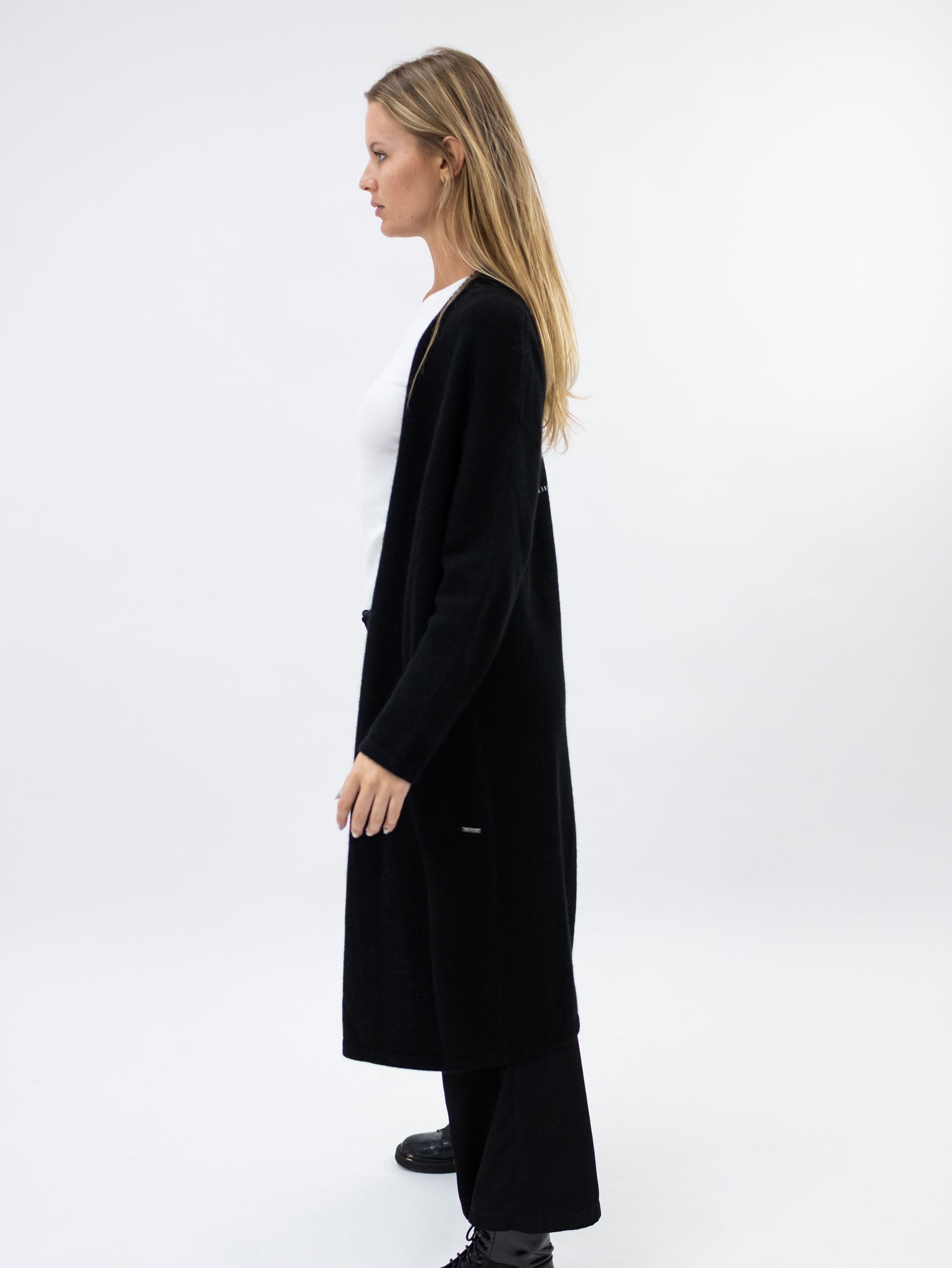 Cashmere Long Open Cardigan