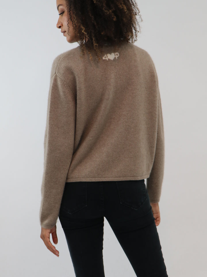 Crop Cardigan Cashmere #FAWN