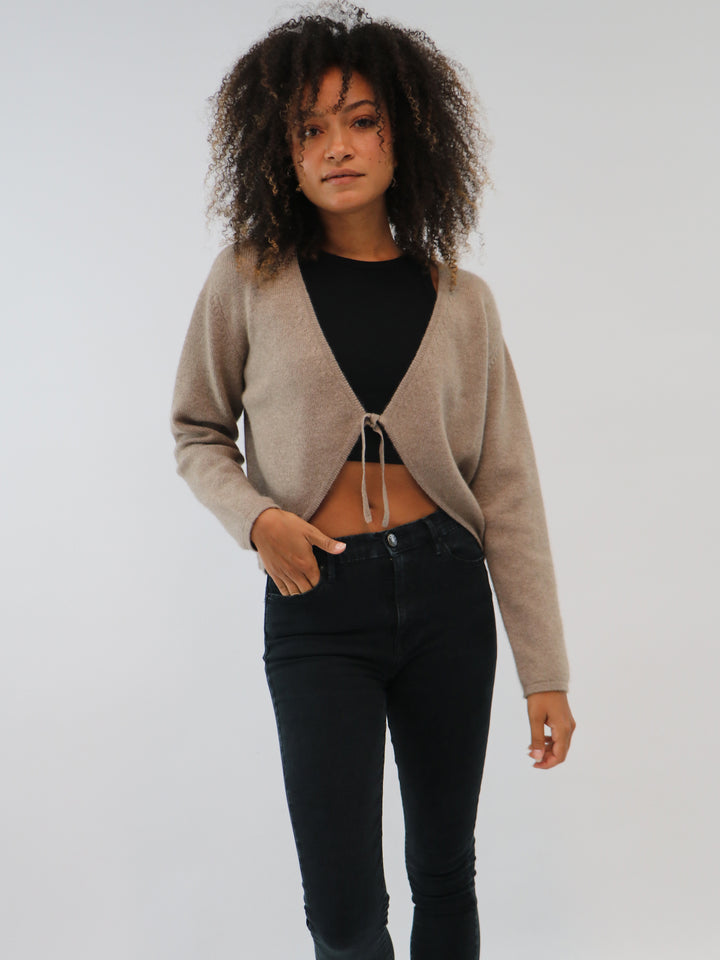 Crop Cardigan Cashmere #FAWN
