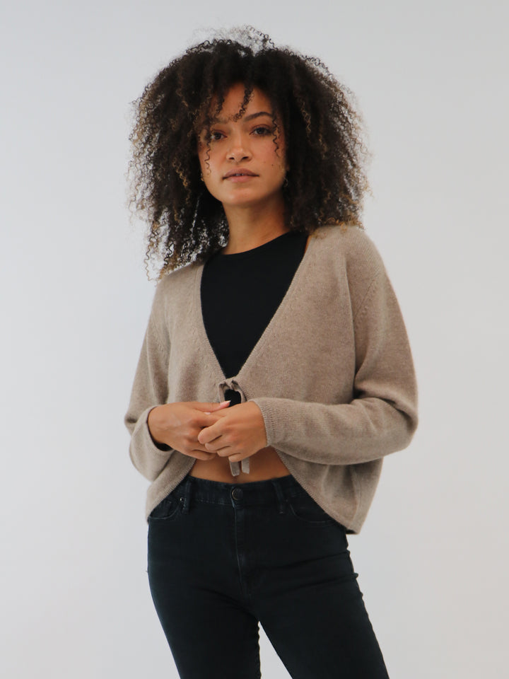 Crop Cardigan Cashmere #FAWN