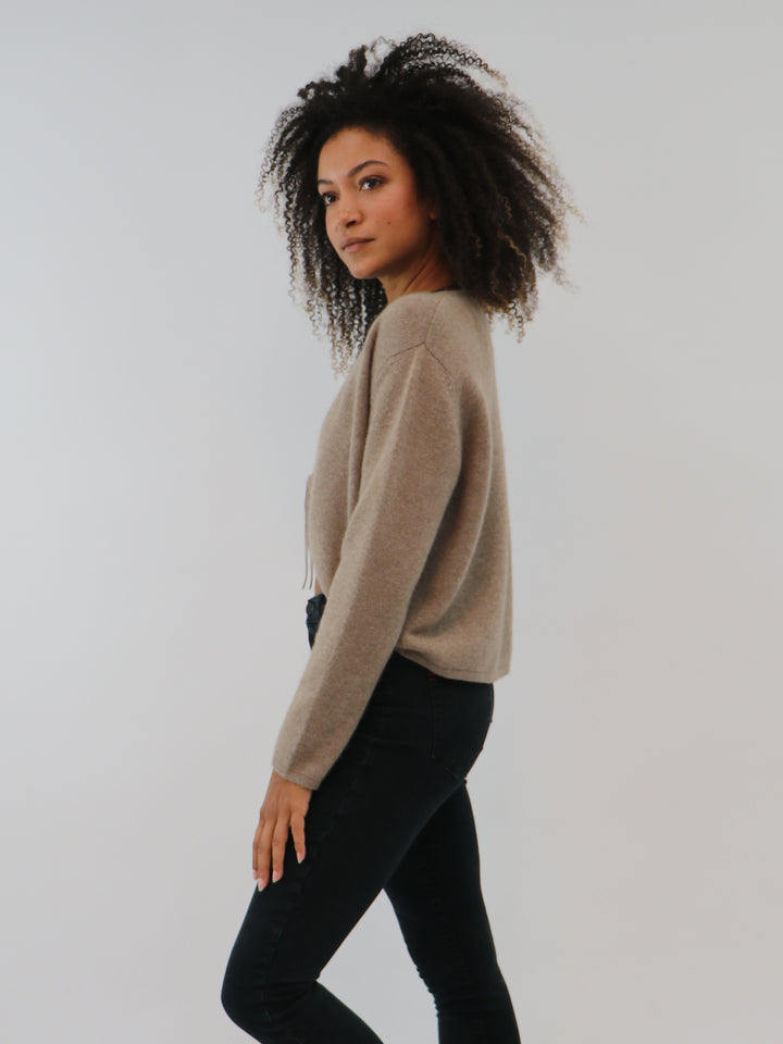 Crop Cardigan Cashmere #FAWN