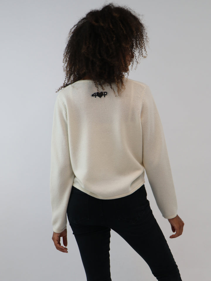 Crop Cardigan Cashmere #PEARL
