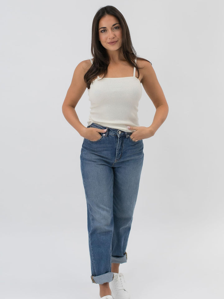 Cashmere Ribbed Top #PEARL