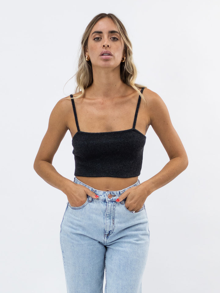 Cashmere Bralette #CHARCOAL